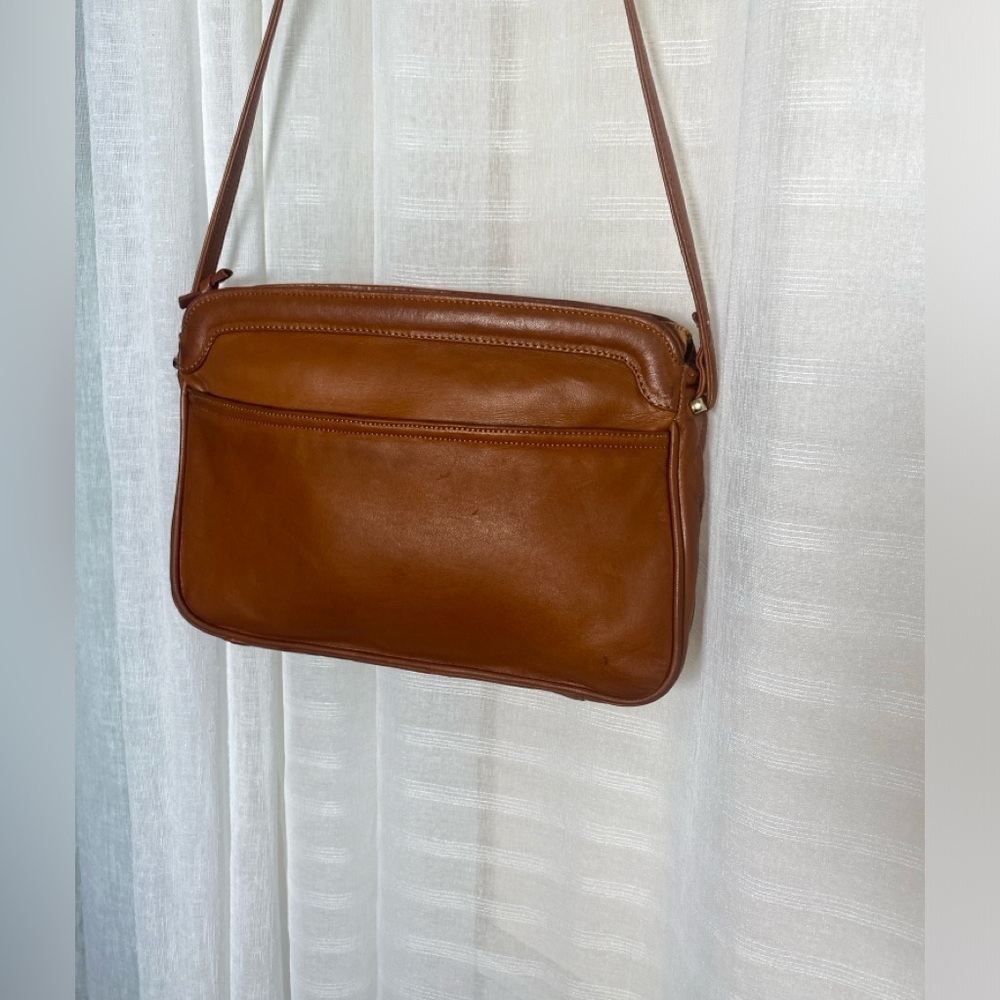 Giambattista Confezioni Brown Leather Crossbody Handbag Leather Lining Italy - Picture 6 of 14